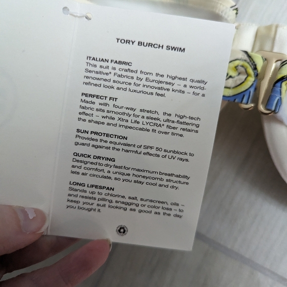 Tory Burch Blue Carousel Bikini Top - Picture 4 of 7